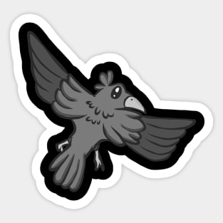 Raven bird crow jackdaw jay hooded crow cute Sticker